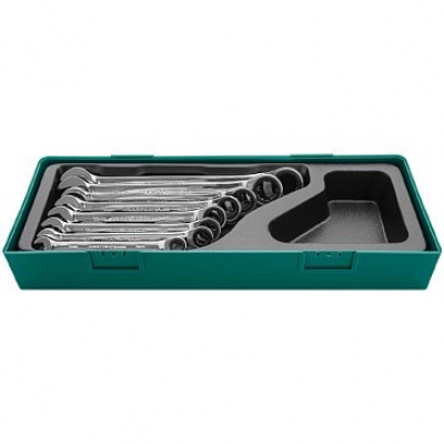Hộp cờ lê tròng có khay ,12 chi tiết ( 8-19 mm ) bánh cóc tròng 12 chi tiết Model: W45112SP hãng Jonnesway cao cấp