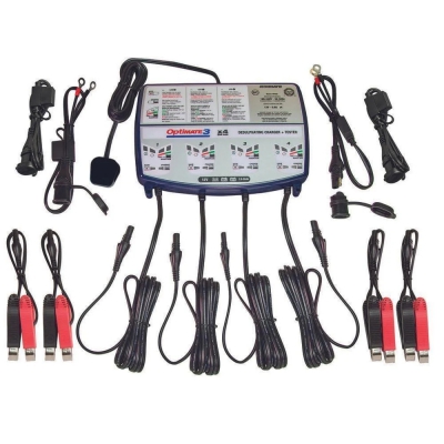 Thiết bị nạp ắc quy xe máy 4 cặp sạc 12V/0.8A Model: TM454 Thương hiệu: OptiMATE