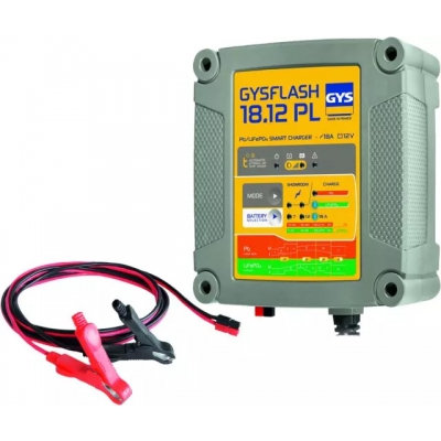 Thiết bị nạp ắc quy chì/ pin lithium 12V, dòng 18A, có chức năng nuôi ắc quy Model: GYSFLASH 18.12 PL